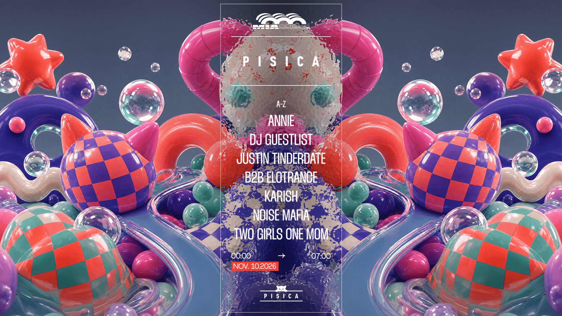 Pisica: Noise Mafia, DJ GUESTLIST, two girls one mom & More poster, Mia Mao, Paris