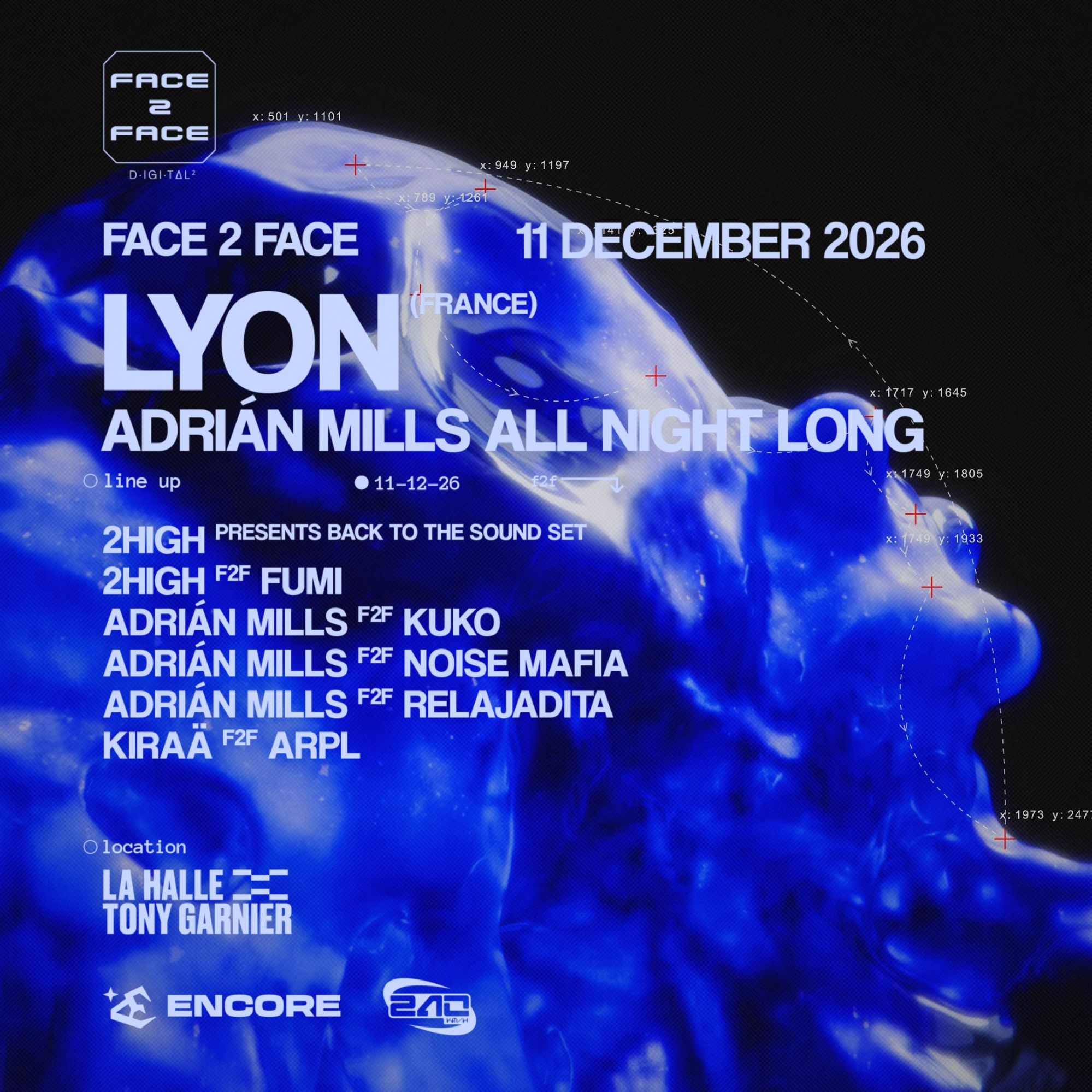 FACE 2 FACE: ADRIÁN MILLS ANL LYON poster, Halle Tony Garnier
