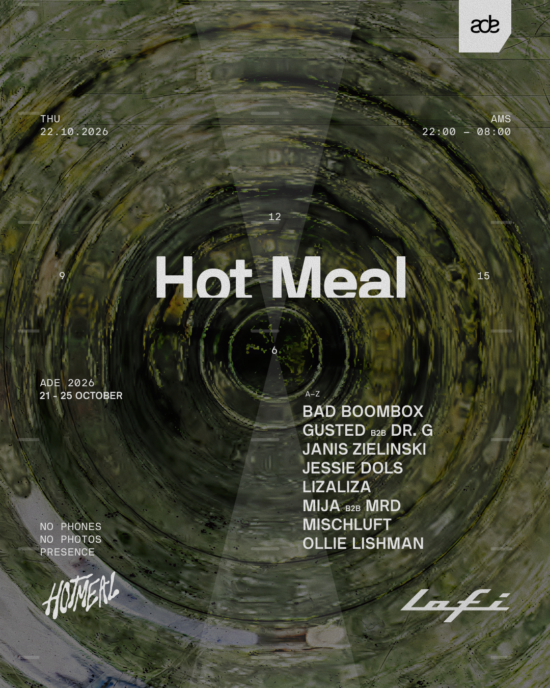 ADE - Hot Meal poster, Lofi, Amsterdam