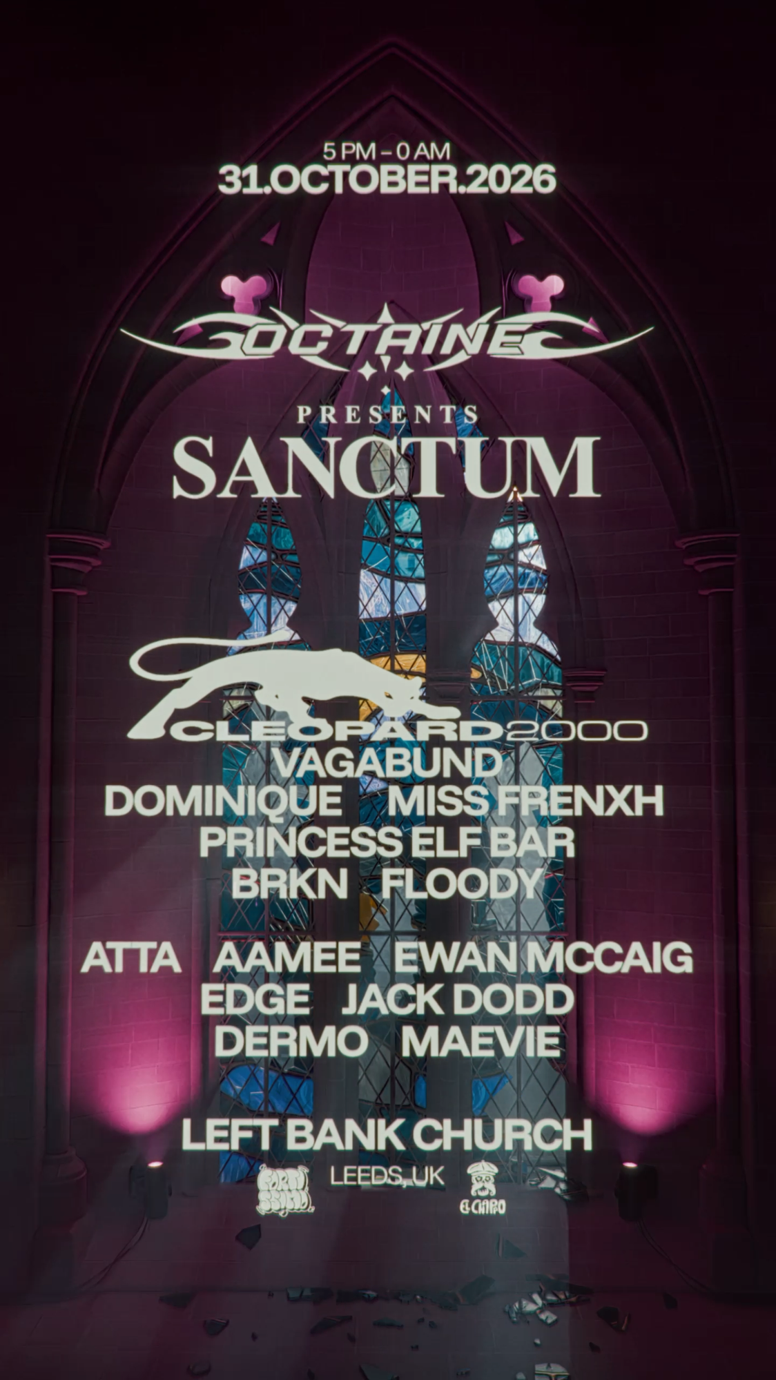 OCTAINE presents: SANCTUM poster, Left Bank Leeds