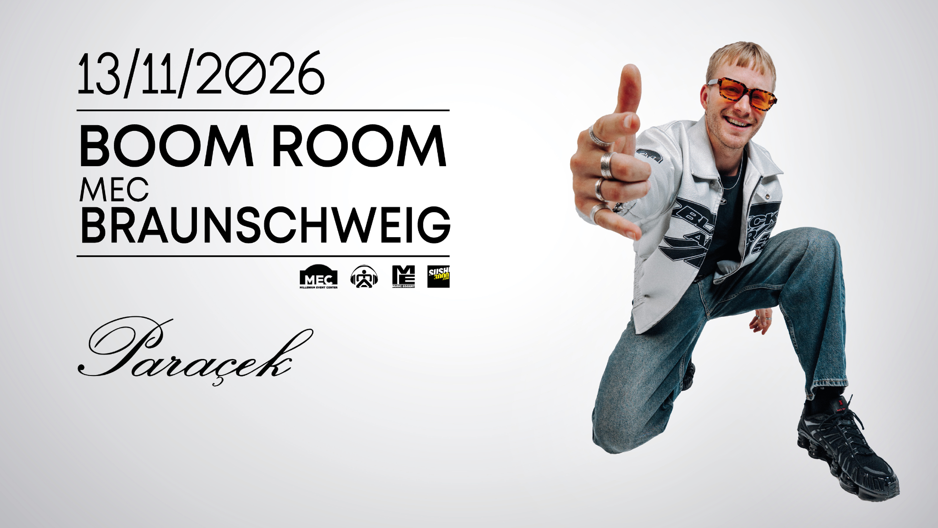 BOOM ROOM mit Paraçek poster, Millenium Event Center