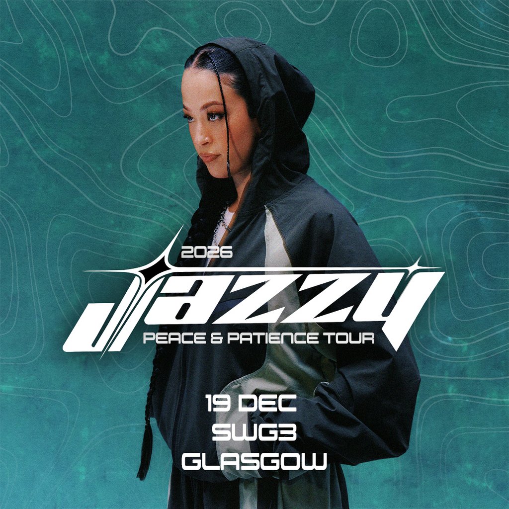 Jazzy - Peace & Patience Tour poster, SWG3, Glasgow