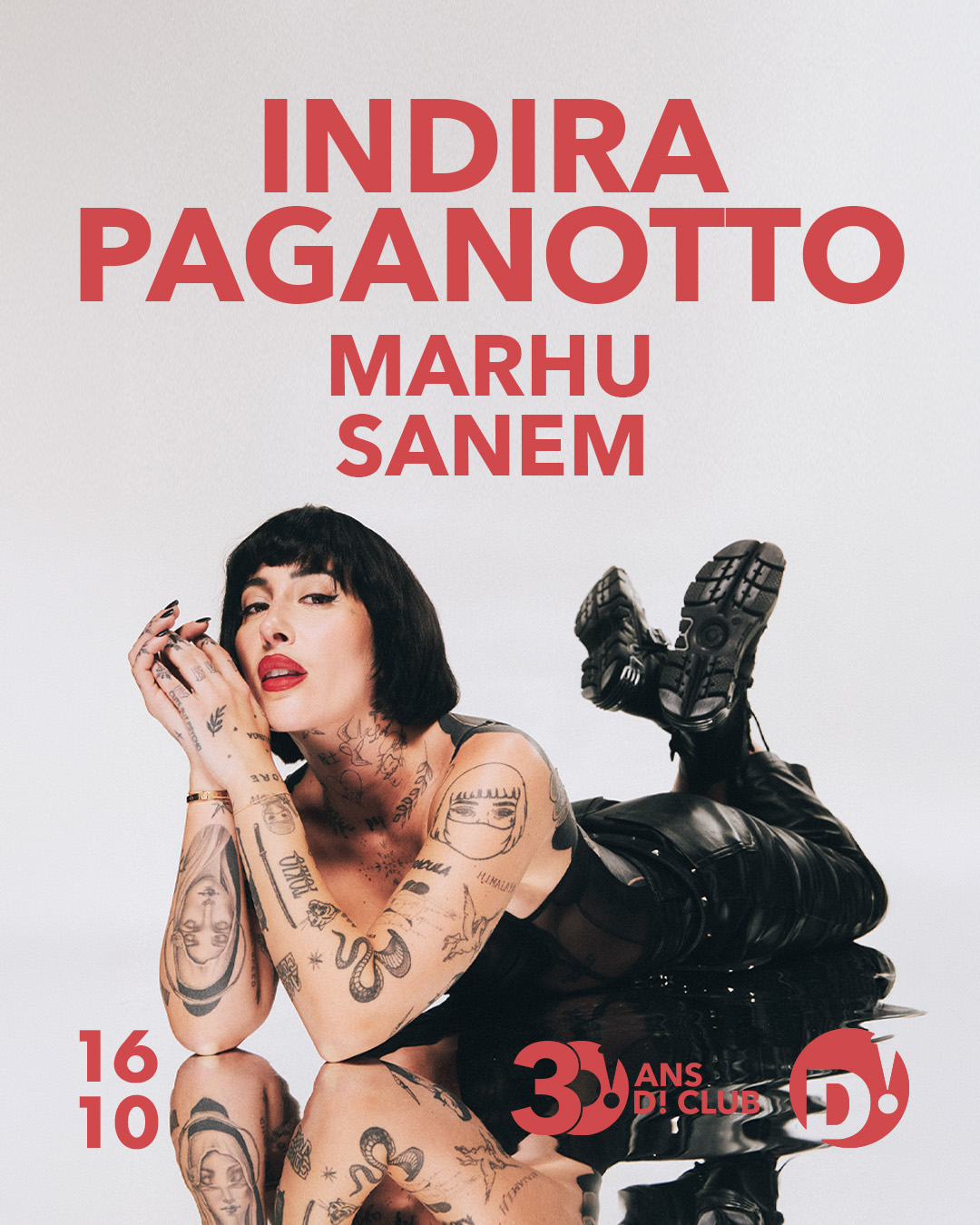 Indira Paganotto, Marhu, SANEM => Ninja warriors poster, D! Club, Lausanne