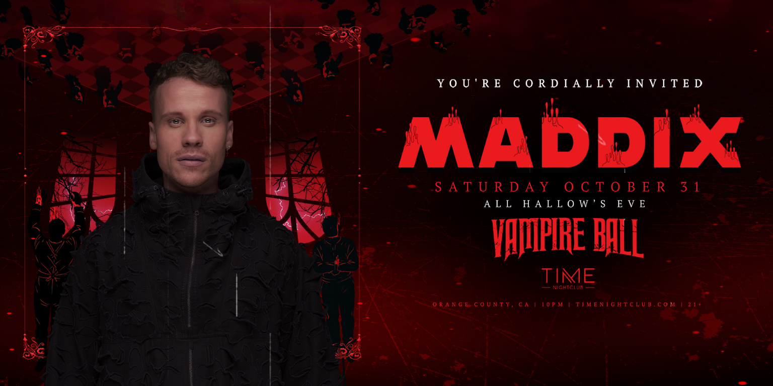 Maddix poster, Time Nightclub, Orange County