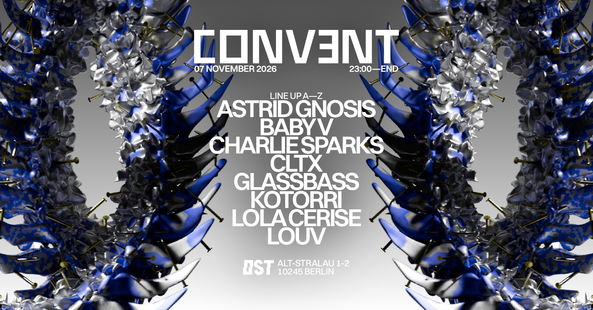 Convent pres. Charlie Sparks, CLTX, Kotorri poster, OST, Berlin