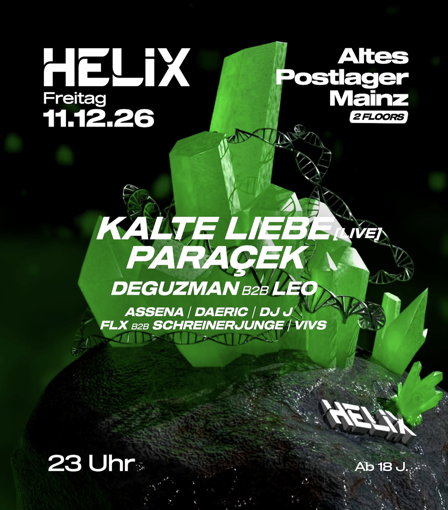 HELIX x Altes Postlager Mainz - with Kalte Liebe (live) & Paraçek poster, Rhineland-Palatinate