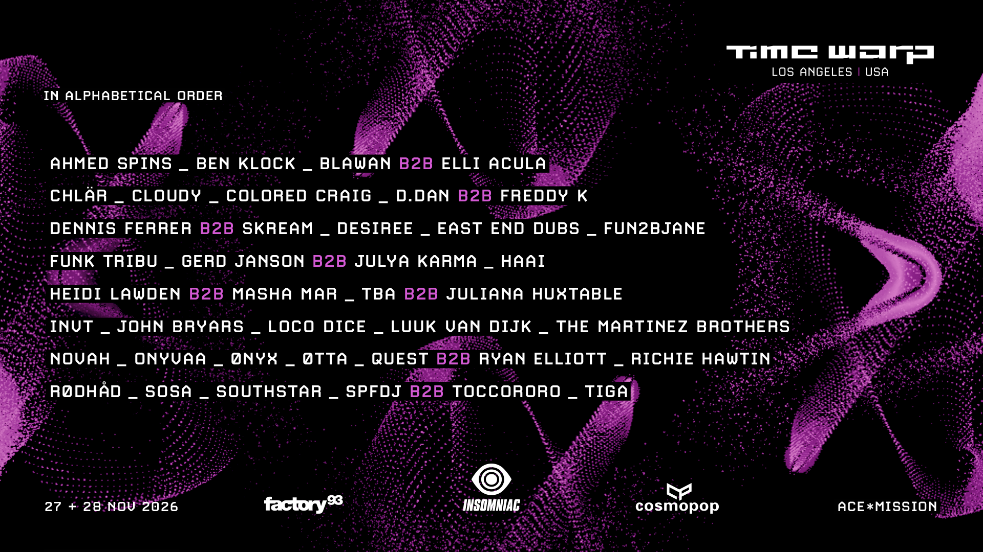 Time Warp Los Angeles 2026 poster, Ace*Mission Studios