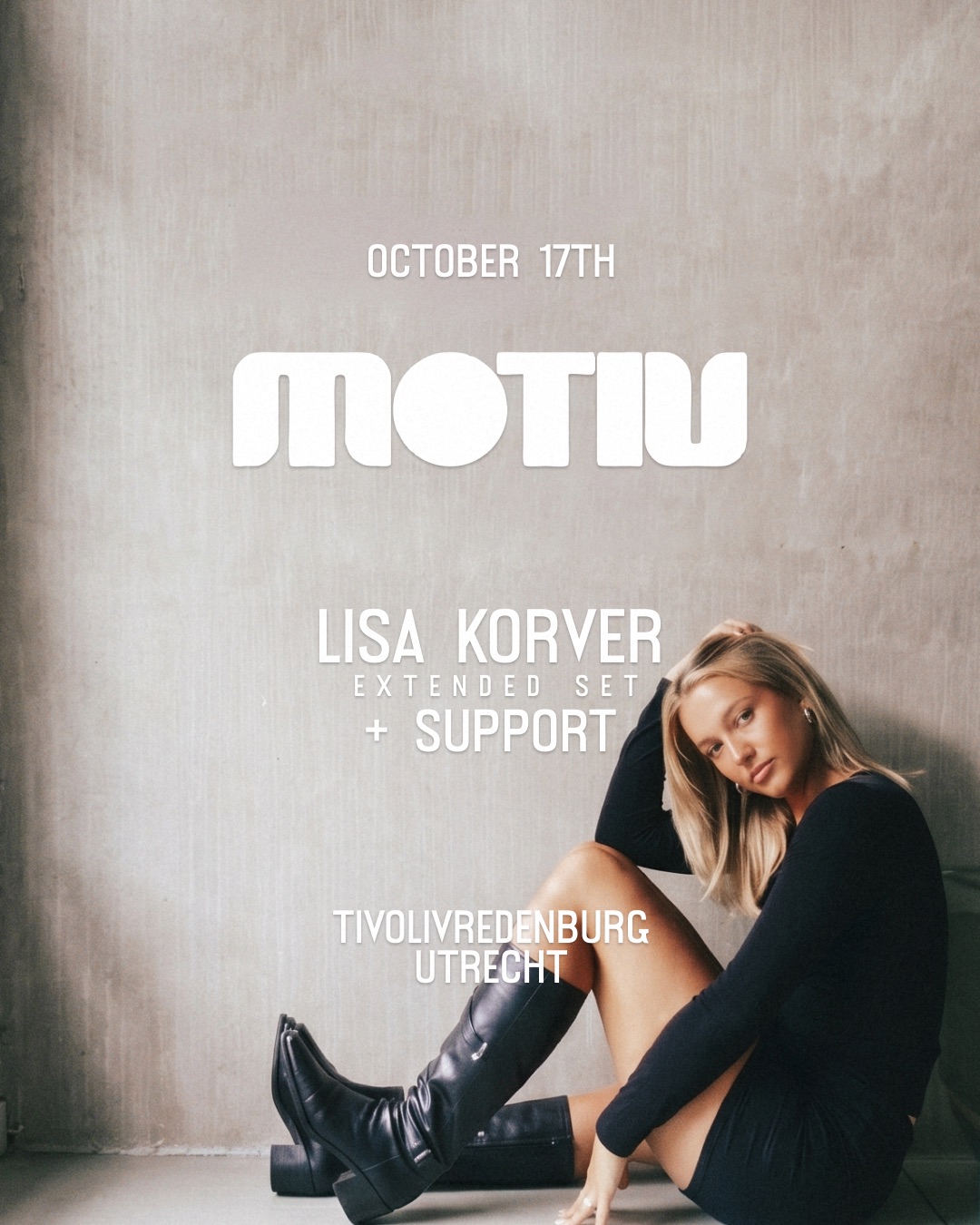 Motiv - Lisa Korver (Extended set) & More poster, TivoliVredenburg, Utrecht