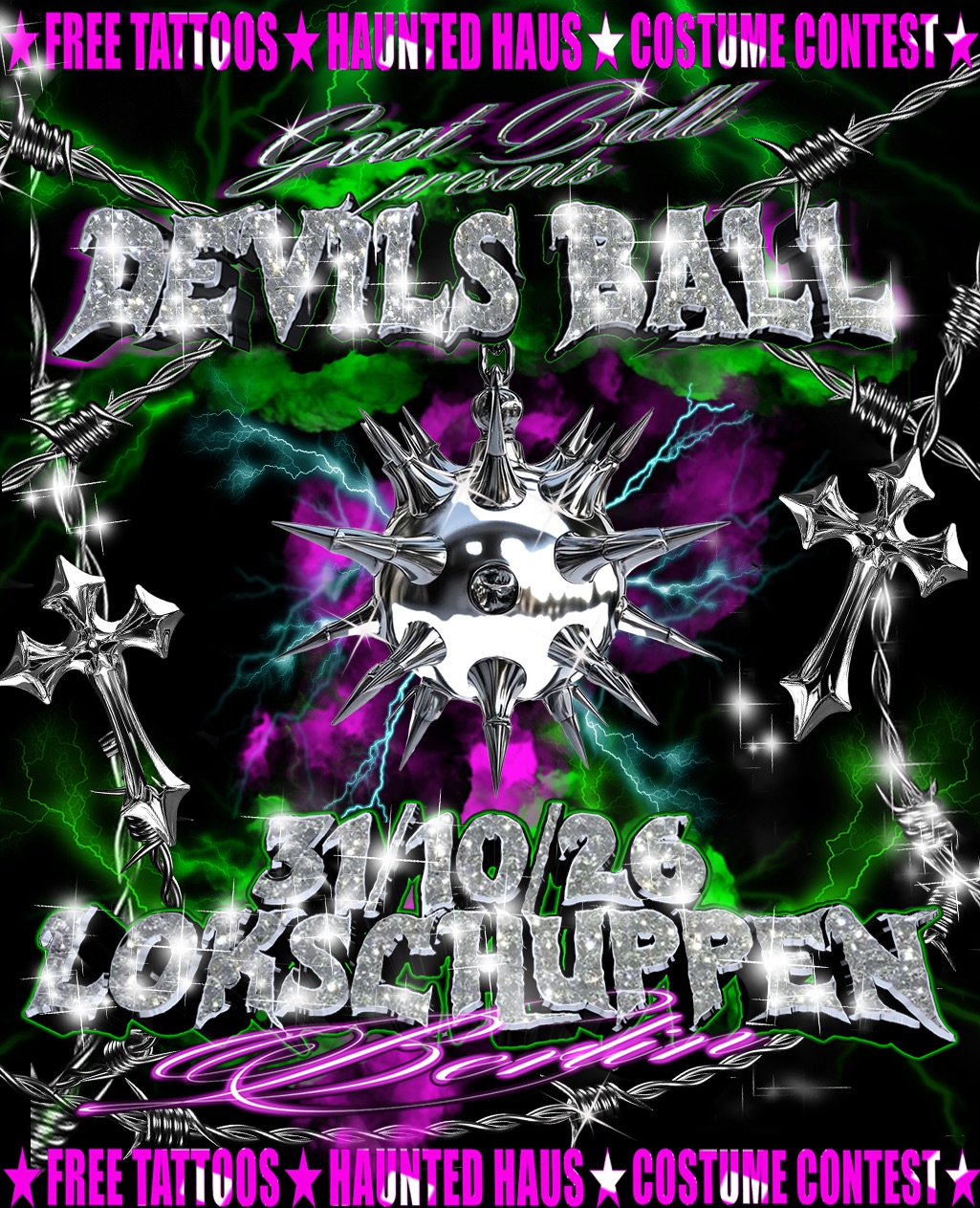 GOAT BALL pres. DEVILS BALL poster, Lokschuppen Berlin