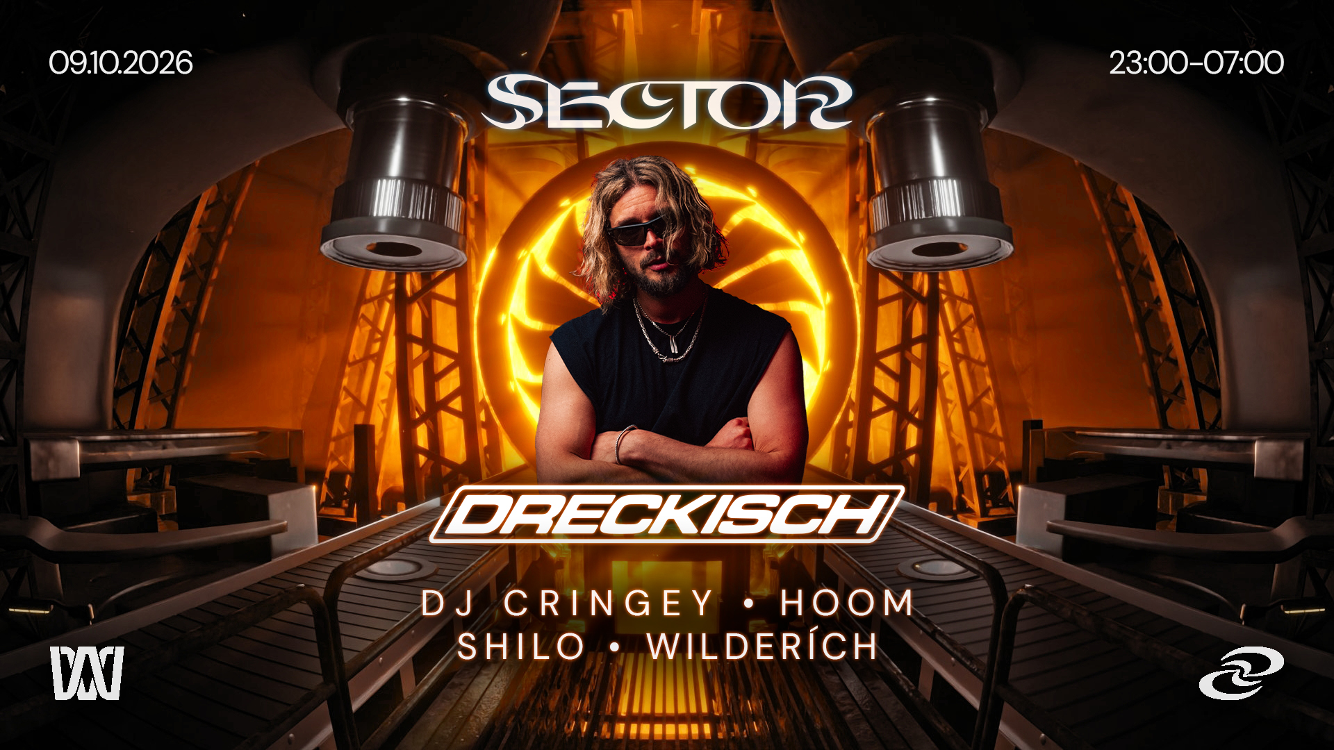 SECTOR BOUNCE EDITION with DJ DRECKISCH, DJ Cringey, WILDERÍCH, HOOM & Shilo poster, Edelfettwerk, Hamburg