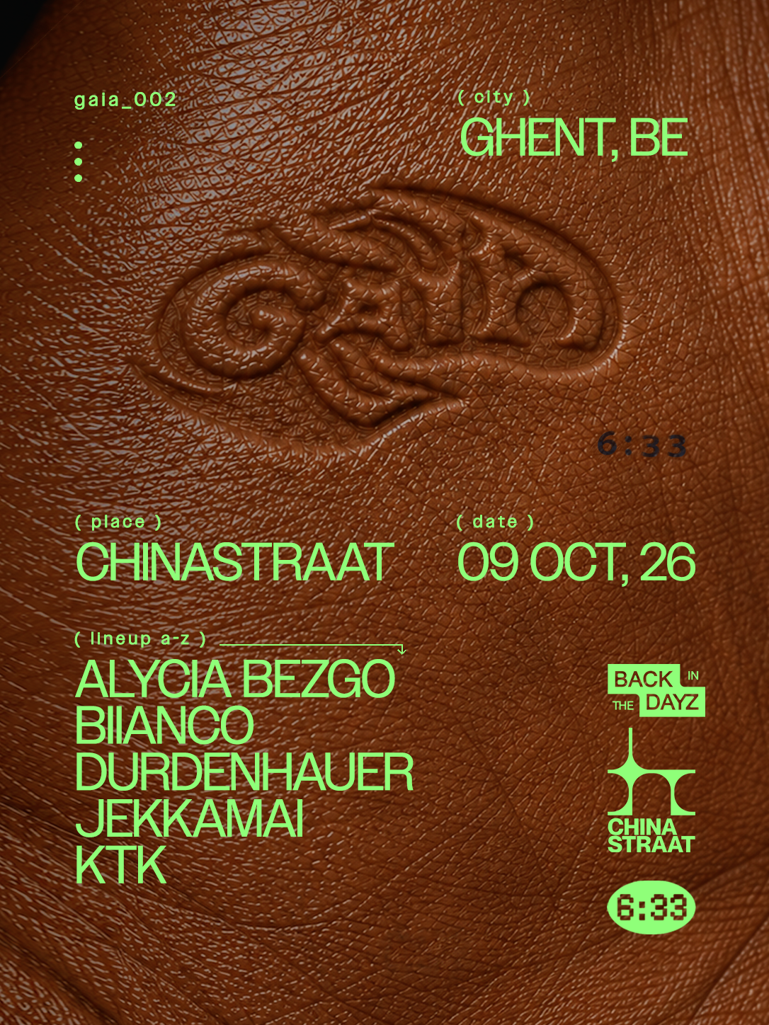 Gaia #002 poster, Chinastraat, Ghent