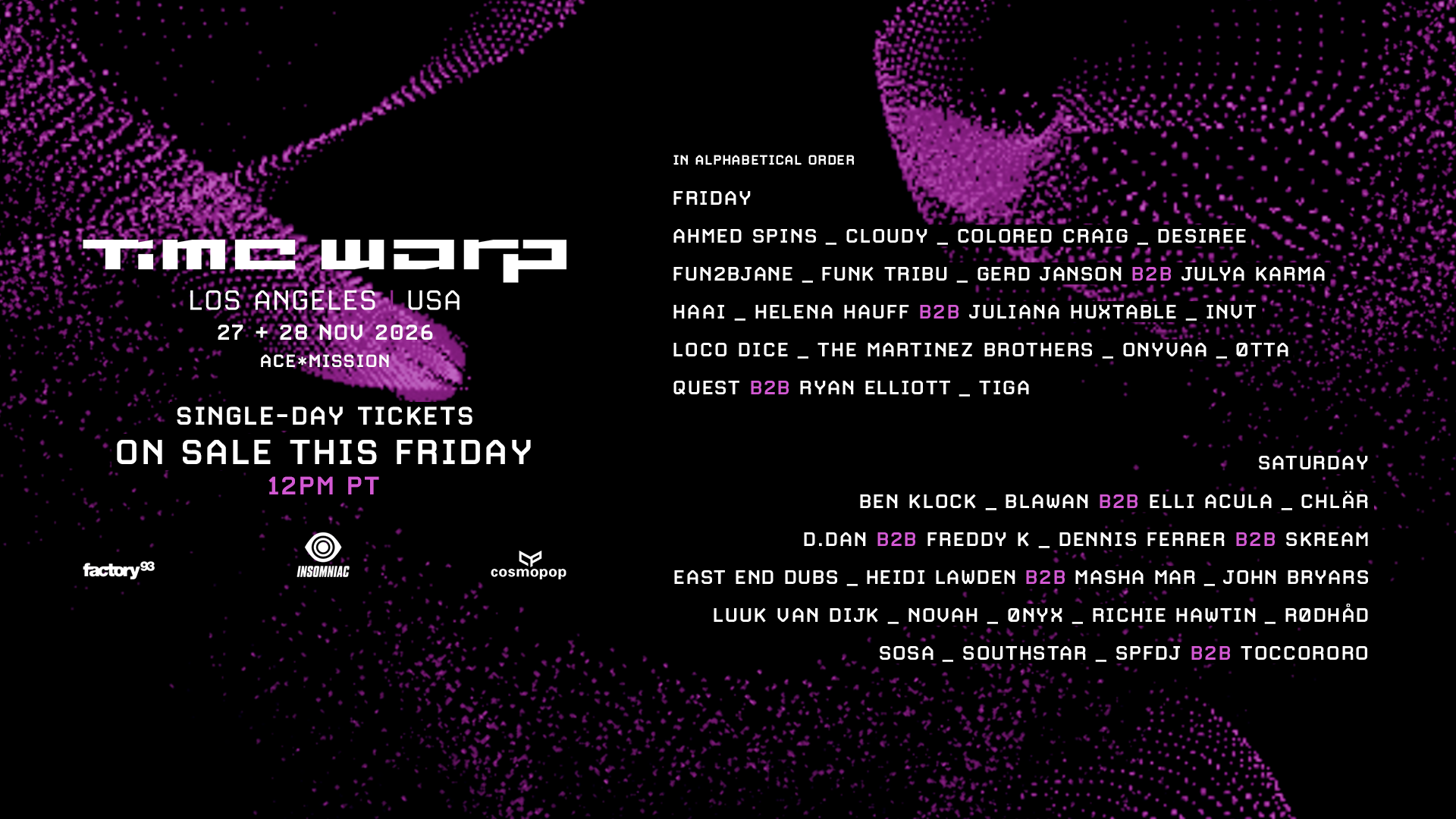 Time Warp Los Angeles 2026 poster, Ace*Mission
