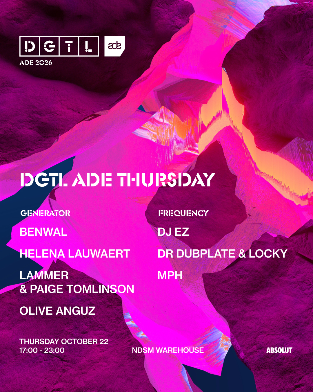 DGTL ADE Thursday poster, NDSM Scheepsbouwloods, Amsterdam