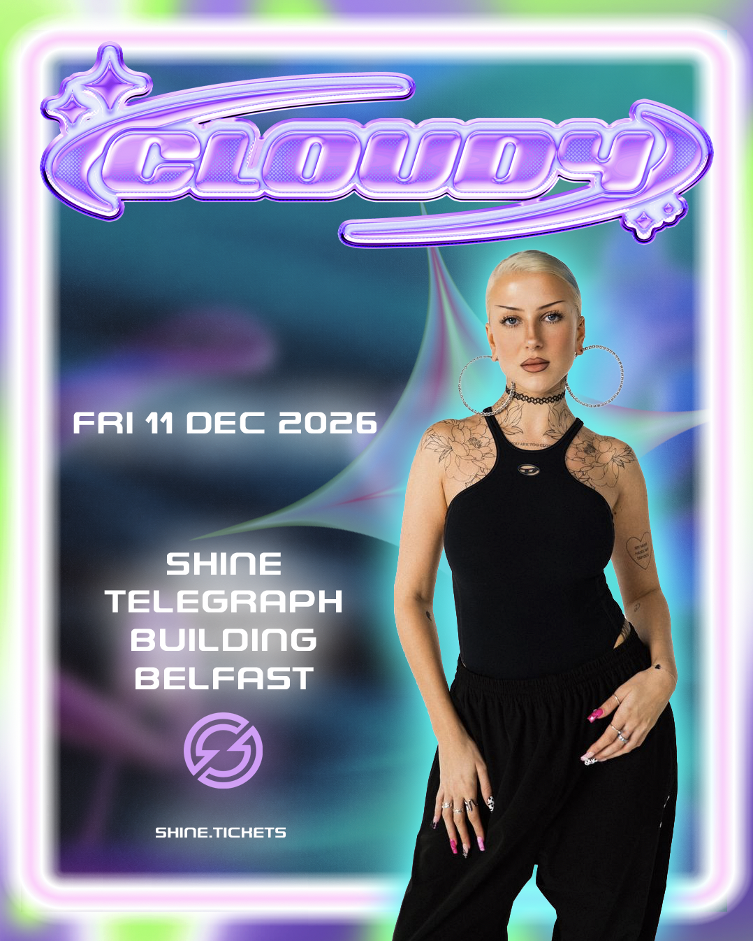SHINE -- Cloudy poster, The Telegraph Building, Belfast