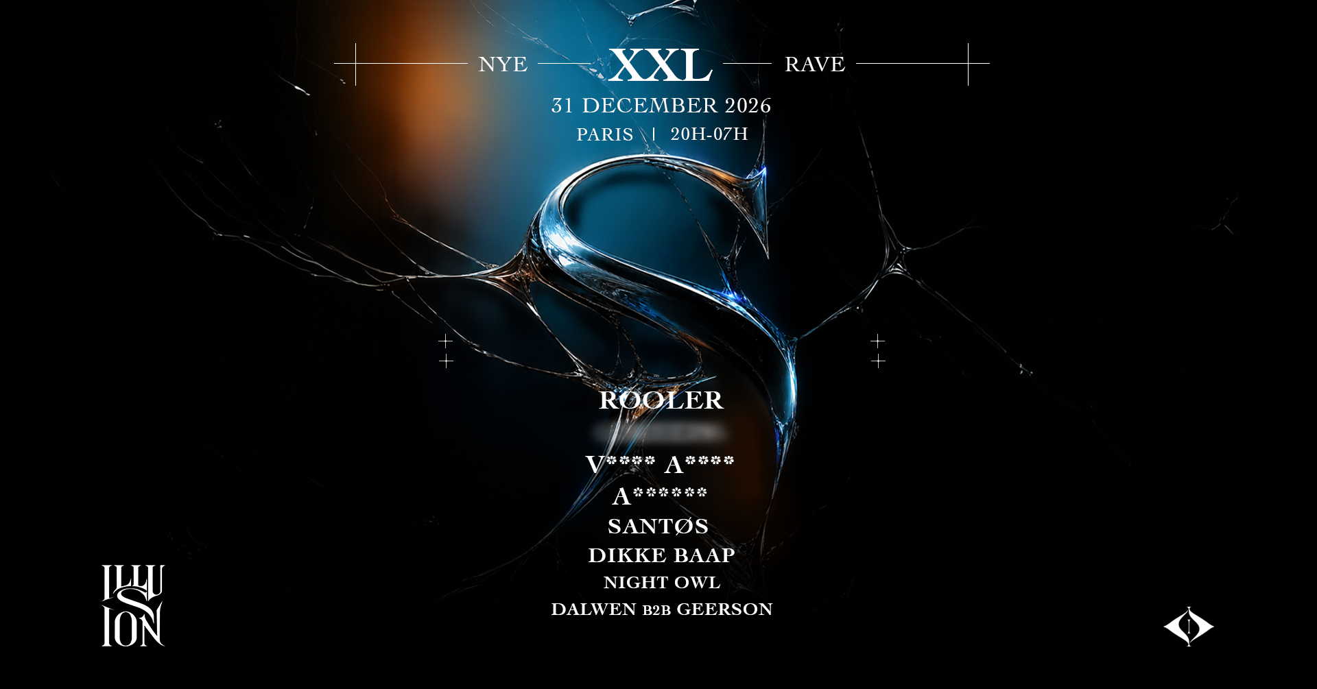 Illusion Nye XXL Rave: Rooler Santos Dikke Baap poster, TBA - Paris