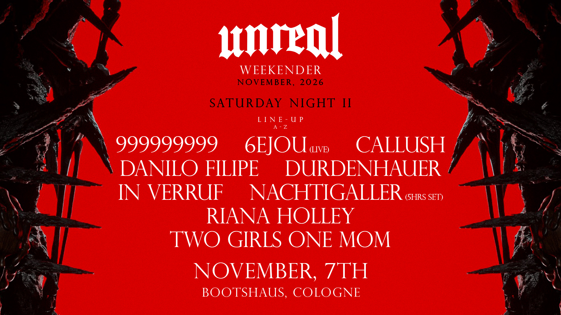 WEEKENDER NIGHT II @BOOTSHAUS, Cologne poster