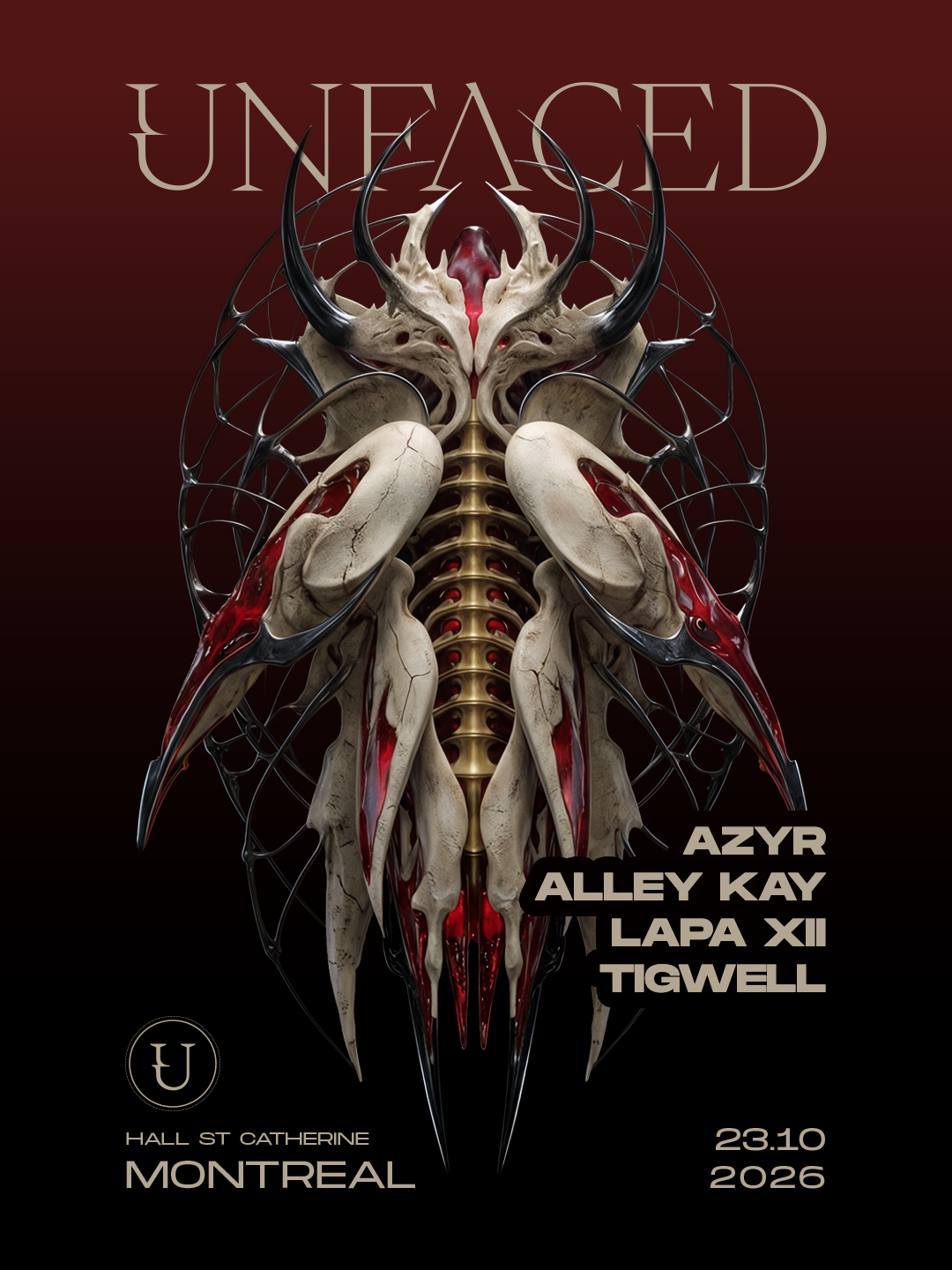 UNFACED with Azyr poster, Sainte-Catherine Hall, Montreal