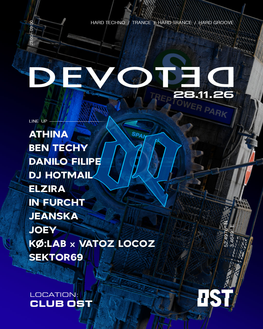 DEVOTED w. Ben Techy, Kø:lab x VATOZ LOCOZ, Danilo Filipe & many more poster, OST, Berlin