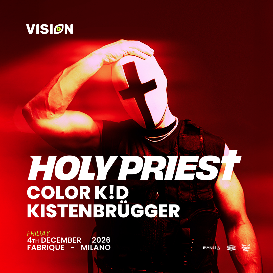 VISION w Holy Priest, COLOR K!D, Kistenbrügger poster, Fabrique, Milan