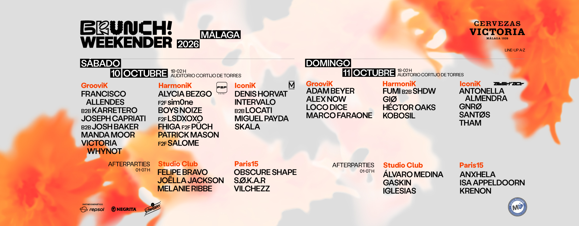 Brunch Electronik Malaga WEEKENDER 10/11OCTUBRE 2026 poster, Auditorio Málaga Cortijo de Torres