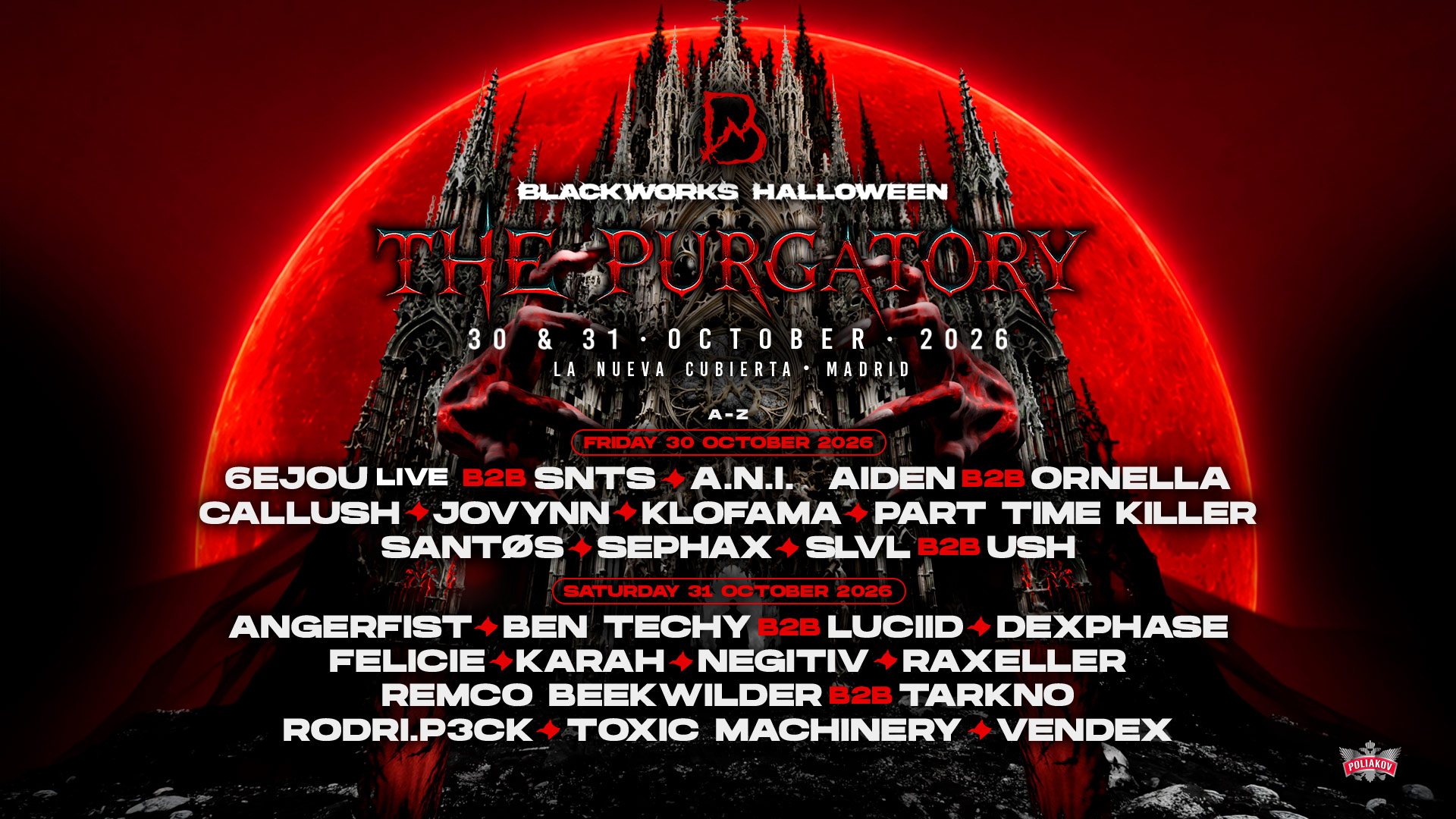 BlackWorks Halloween The Purgatory poster, La Cubierta de Leganés, Madrid