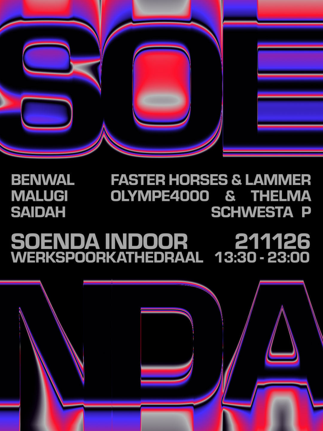 Soenda Indoor Werkspoorkathedraal 2026 poster