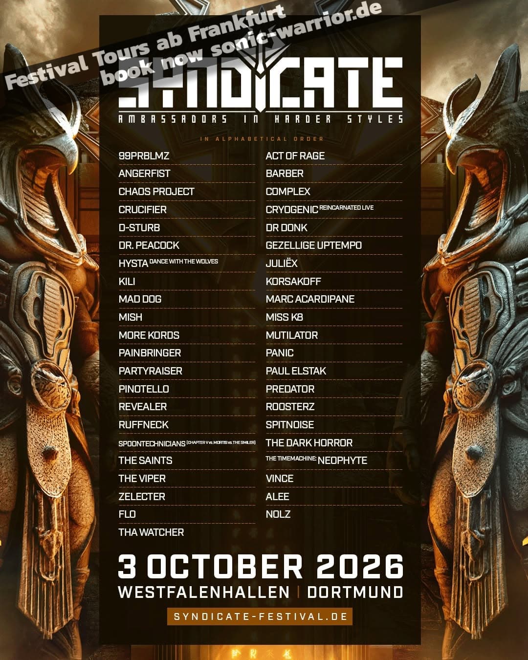 Bus zum Syndicate Festival 2026 (Hardcore)