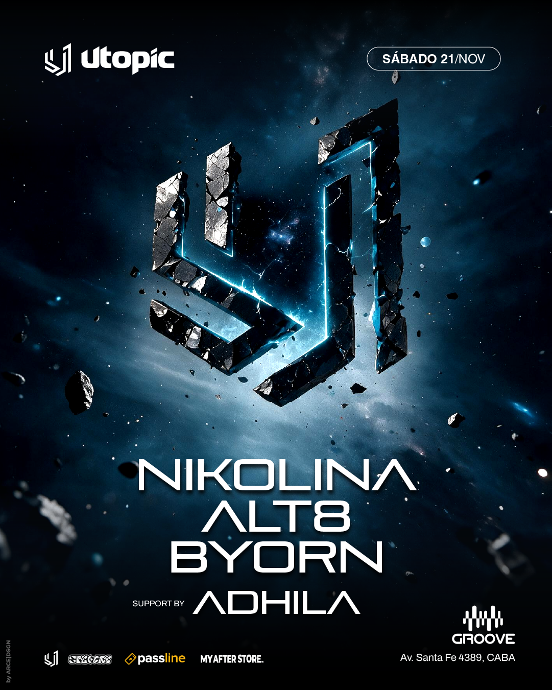 Utopic pres. NIKOLINA + ALT8 + BYORN + ADHILA