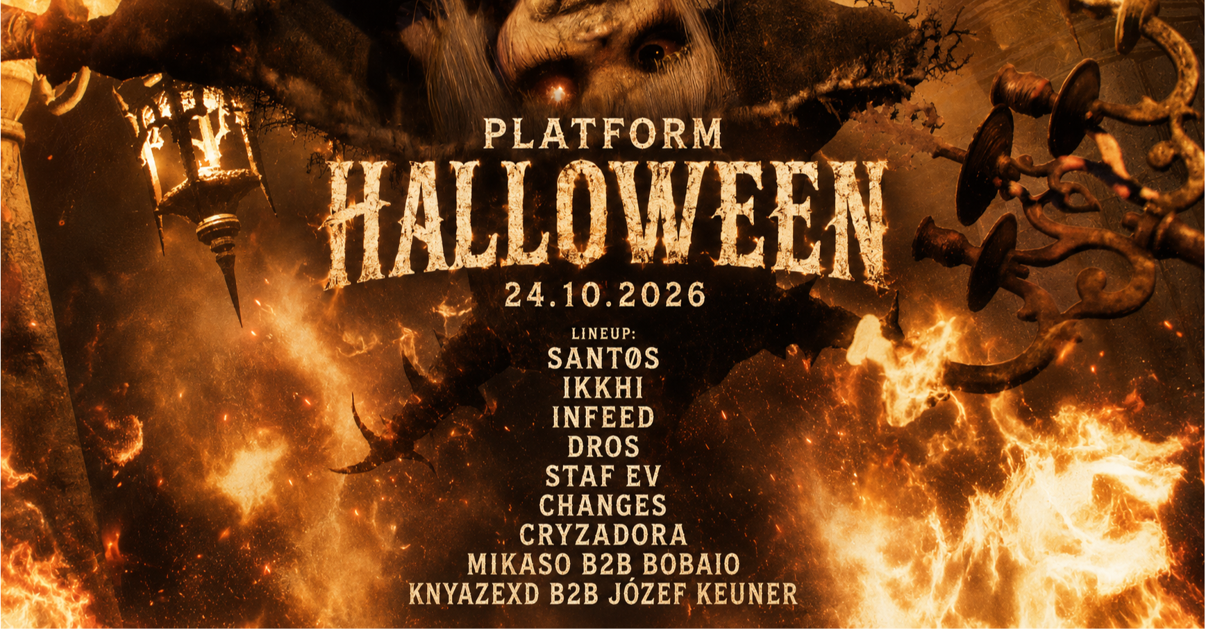 PLATFORM: HALLOWEEN poster, OCZKI, Warsaw