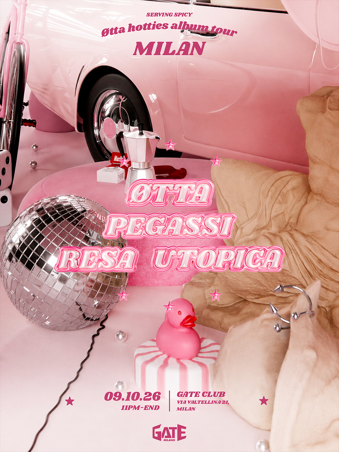 ØTTA & Pegassi poster, Gate Milano