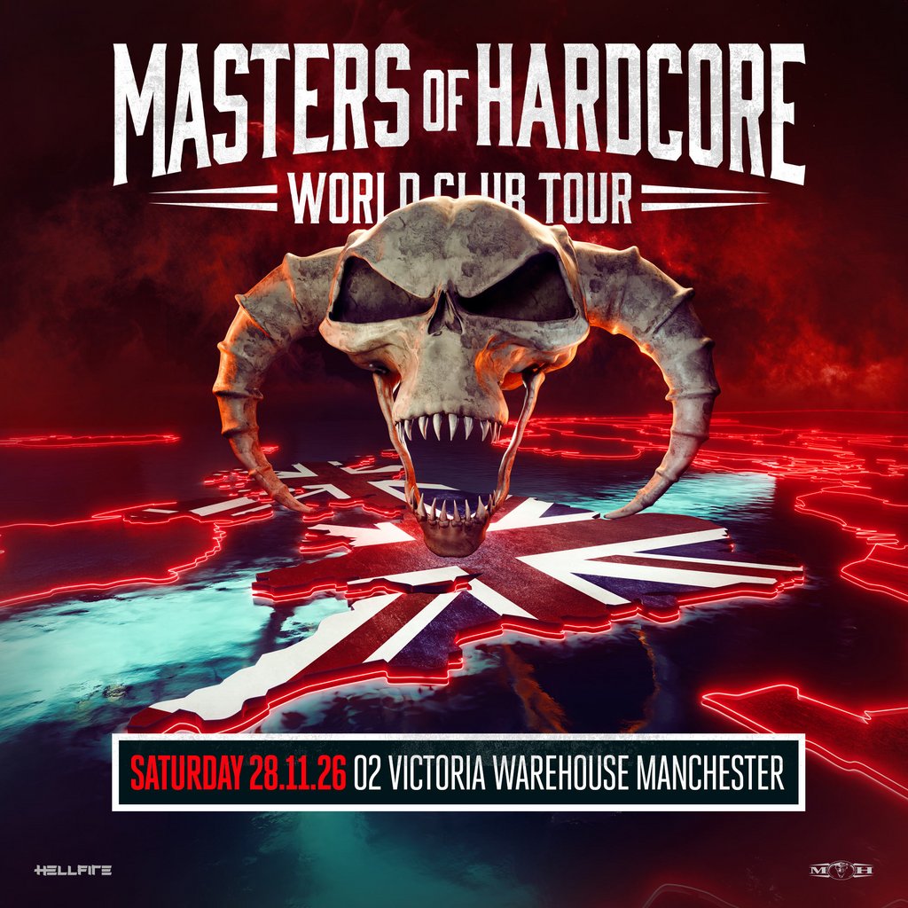 Masters of Hardcore UK 2026 poster, O2 Victoria Warehouse, Manchester