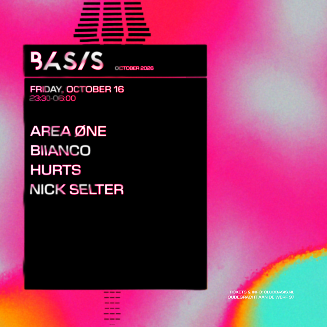 BASIS/ AREA ØNE/ BIIANCO/ Hurts/ Nick Selter poster, Utrecht