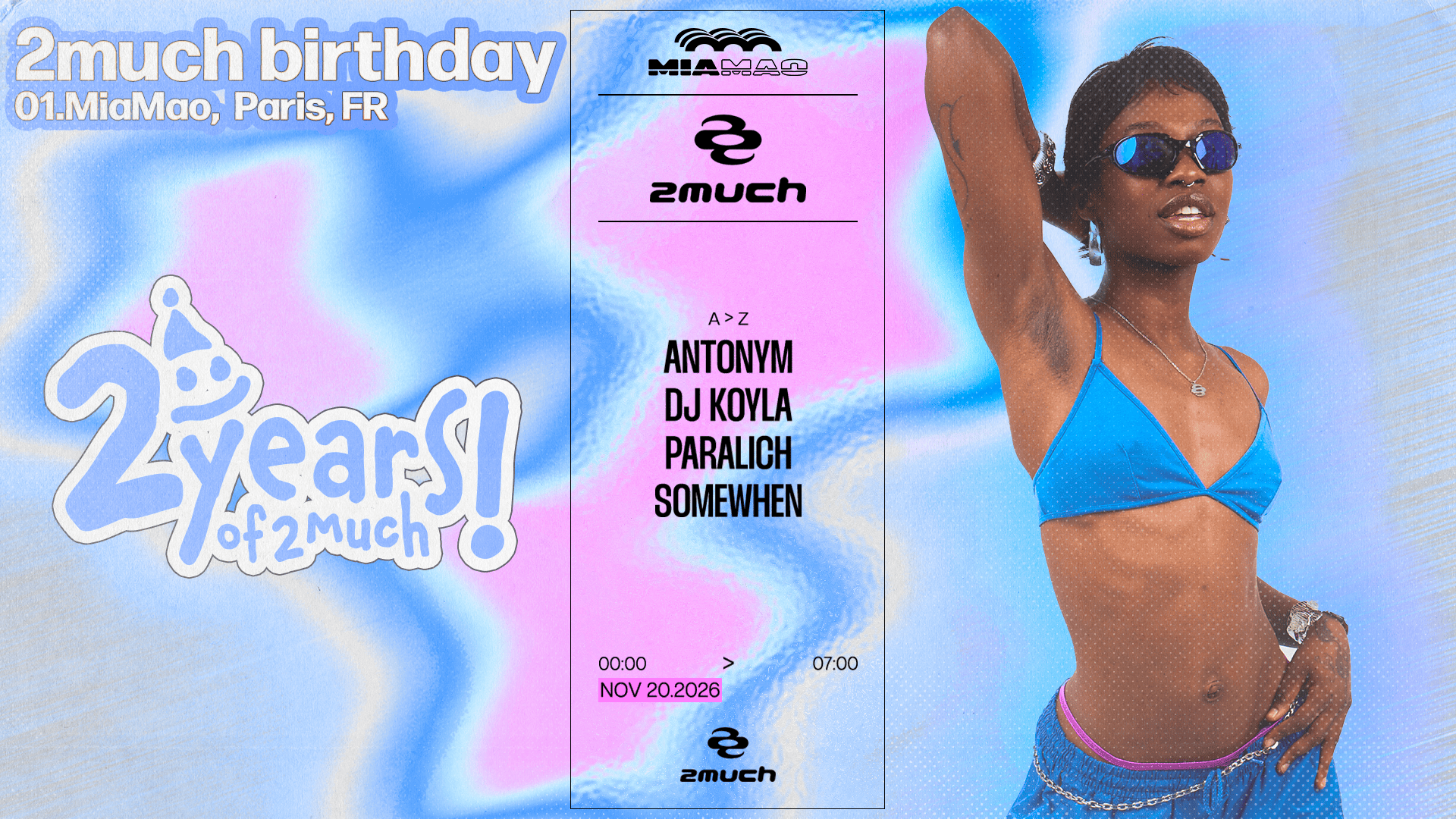 2Much 2nd Birthday: Somewhen, Antonym, Paralich & More poster, Mia Mao, Paris