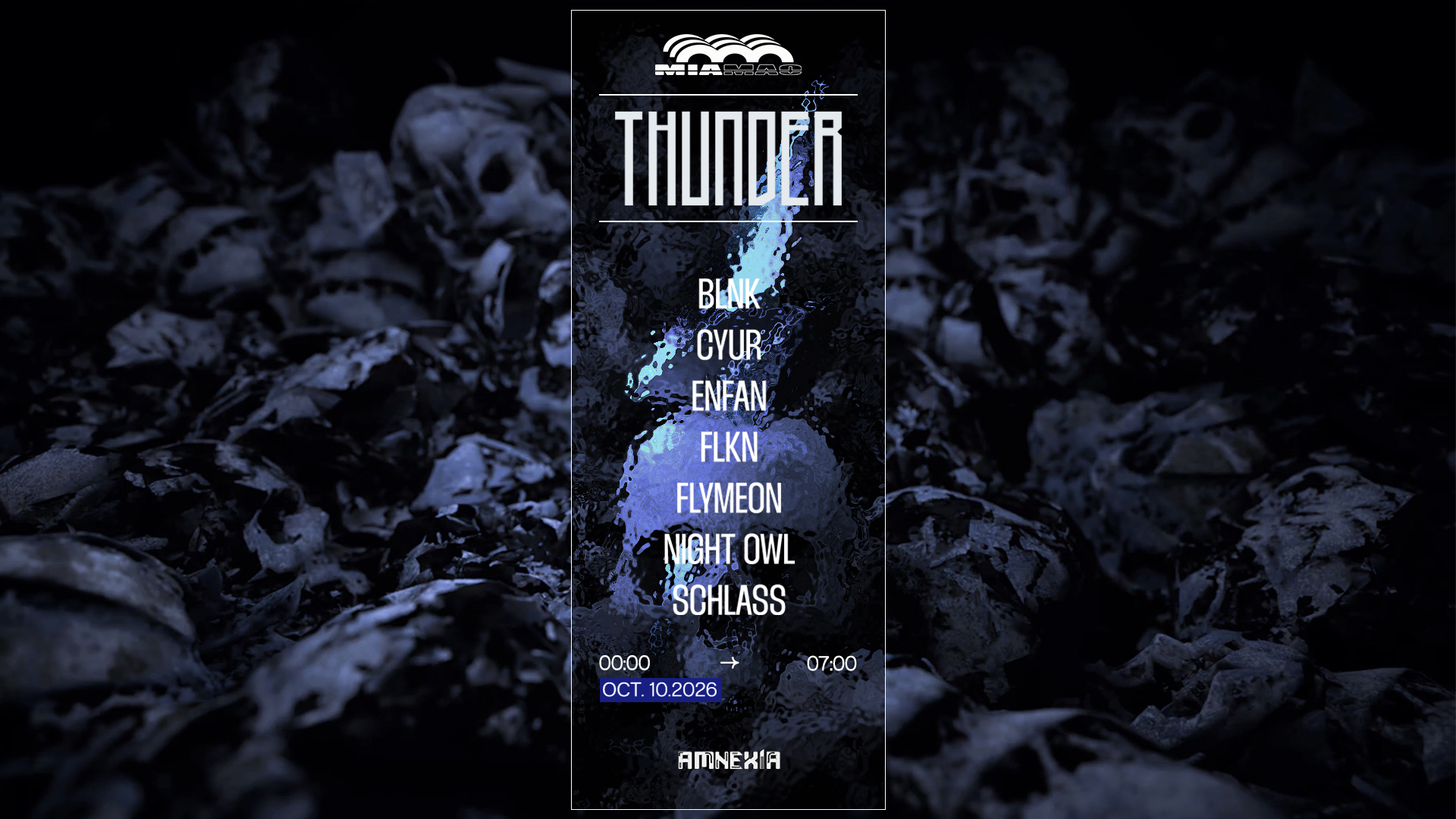 THUNDER: Flymeon, ENFAN, CYUR, BLNK, Night Owl & MORE poster, Mia Mao, Paris