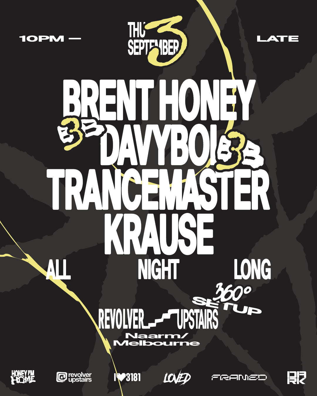 Brent Honey x davyboi x Trancemaster Krause — All Night Long (360° Set Up)
