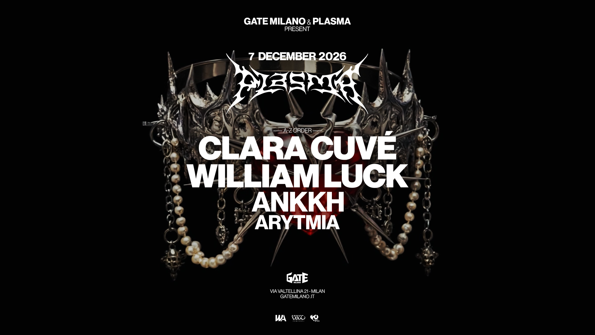 PLASMA: Clara Cuvé & William Luck poster, Gate Milano
