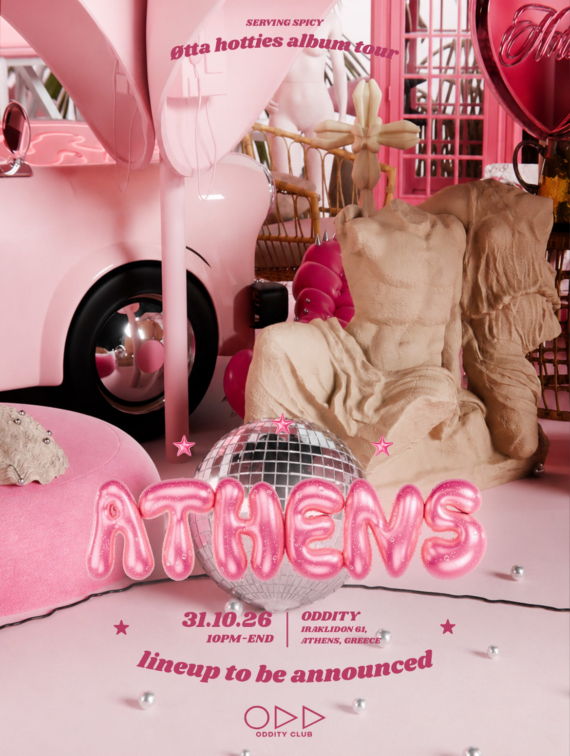 ØTTA in ATHENS (Hotties album tour) poster, Oddity Club