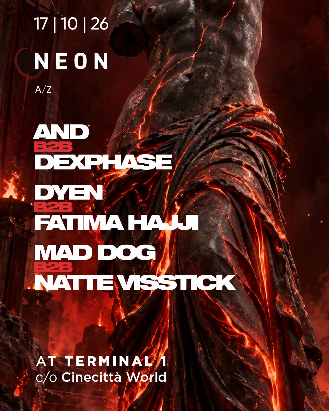 NEON at Terminal 1 poster, Cinecittà World, Rome