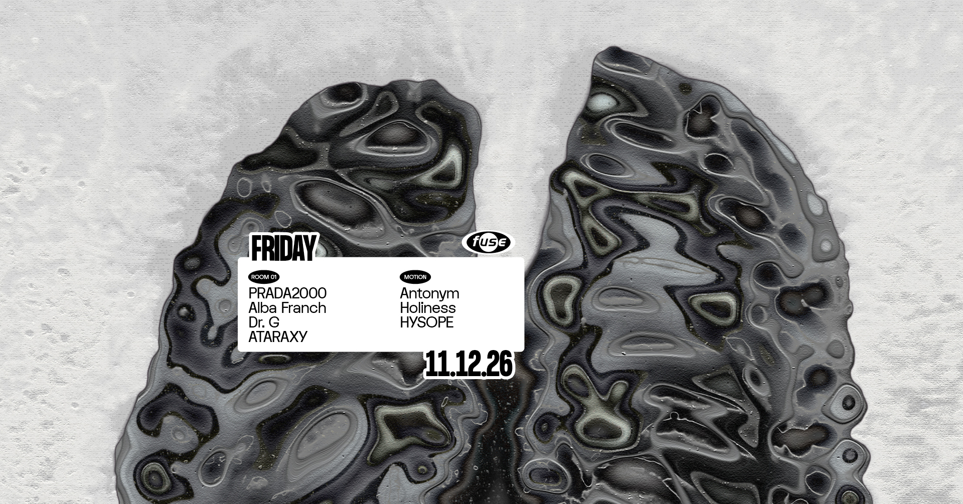 Fuse presents: PRADA2000, Alba Franch & Antonym
