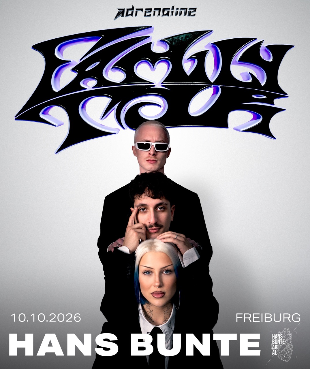 Adrenaline Family Tour poster, Hans Bunte Areal, Freiburg