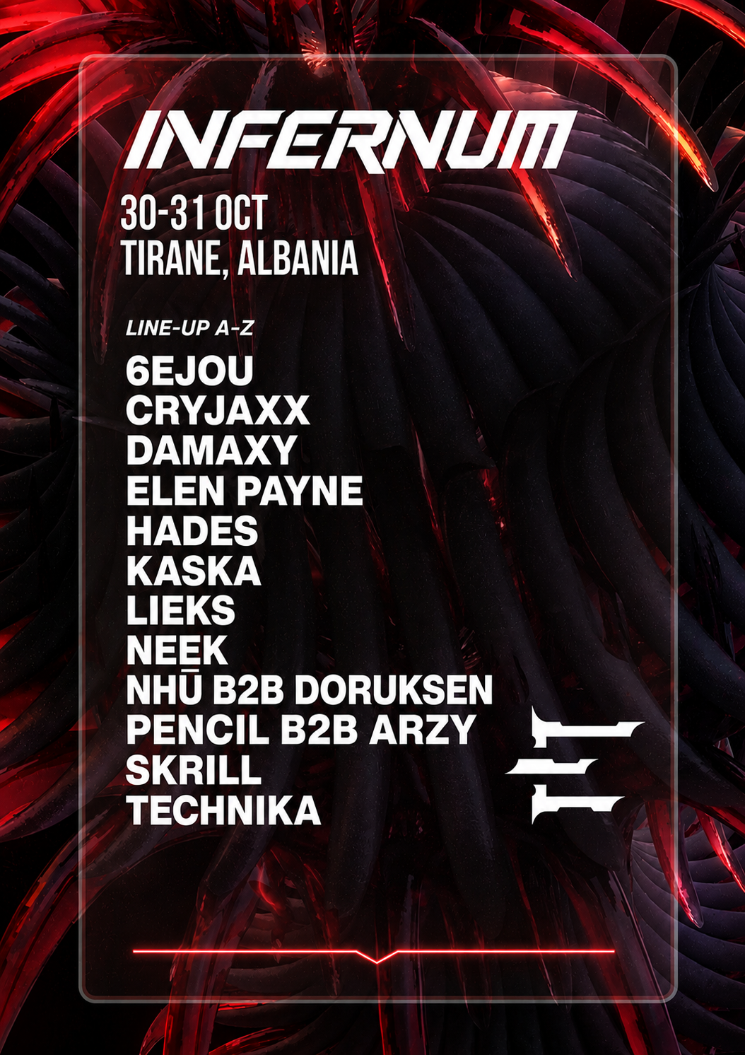 Euphoria x Infernum Festival poster, TBA - Tirana