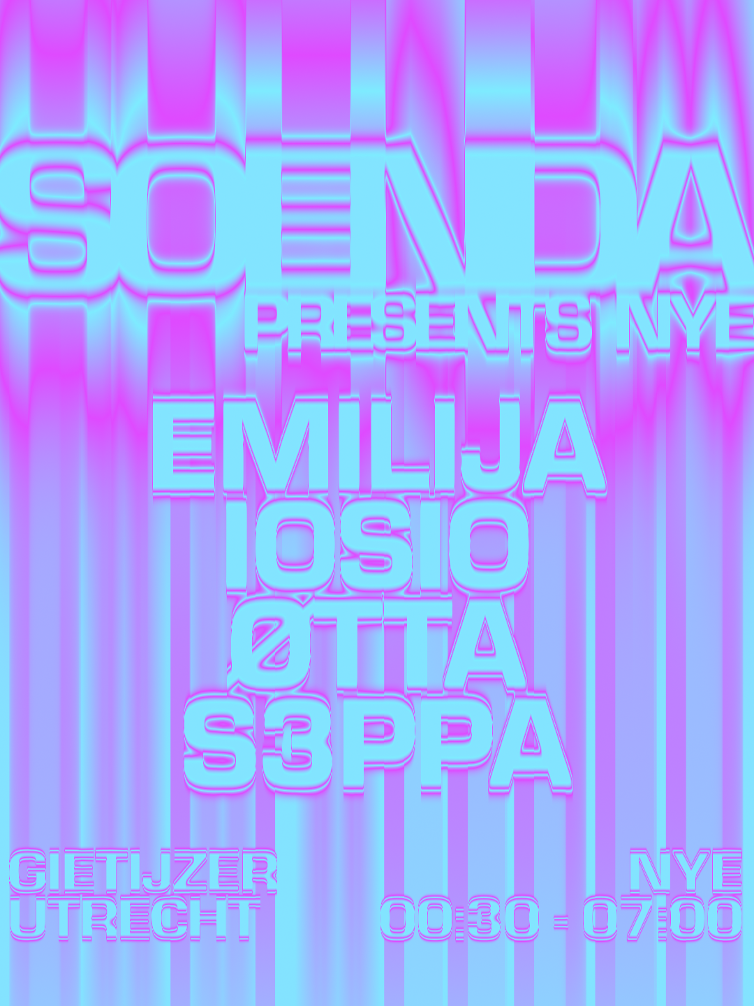 Soenda presents: New Years Eve poster, Gietijzer