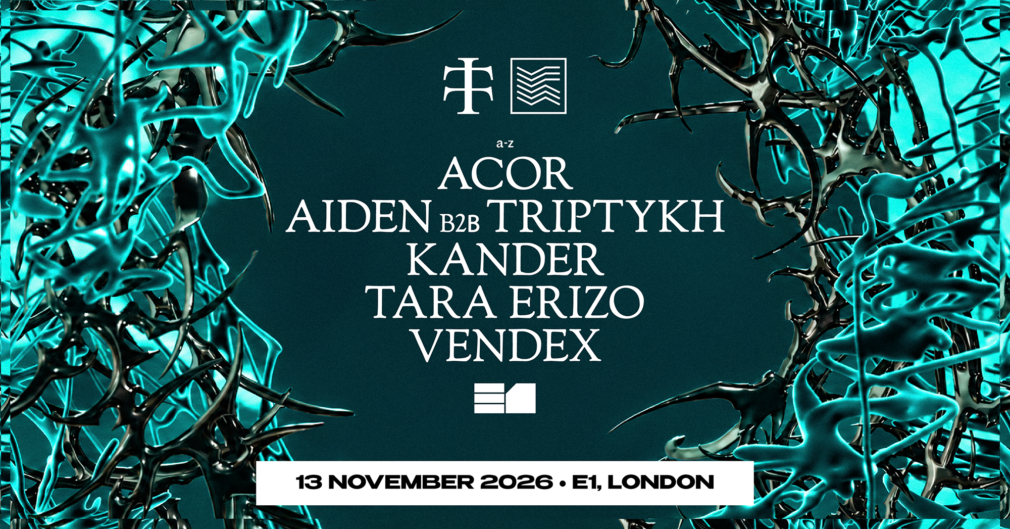 Teletech x Music Reactions: Vendex, AIDEN B2B TRIPTYKH, Kander + MORE poster, E1, London