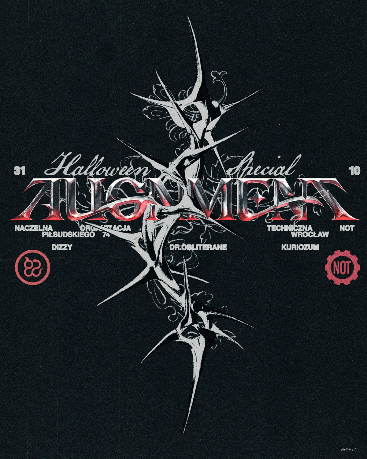Ciało live: Halloween Special with Alignment at NOT poster, TBA, Wroclaw