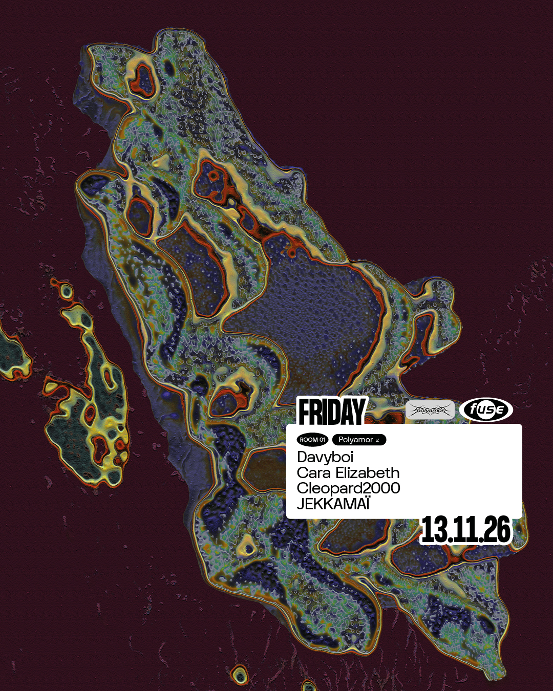 Fuse presents: Polyamor w/ davyboi & Cara Elizabeth poster, Brussels