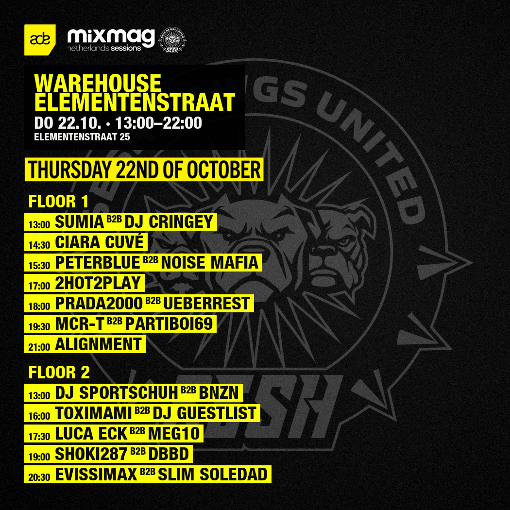 SESH x Mixmag Netherlands - ADE Edition poster, Warehouse Elementenstraat, Amsterdam