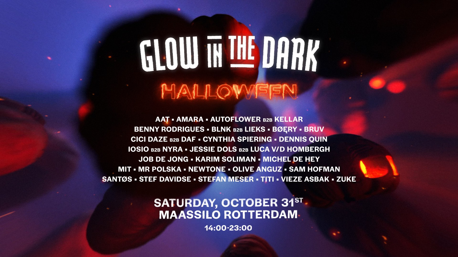 Glow in the Dark 'Halloween Special' 2026 poster, Maassilo, Rotterdam