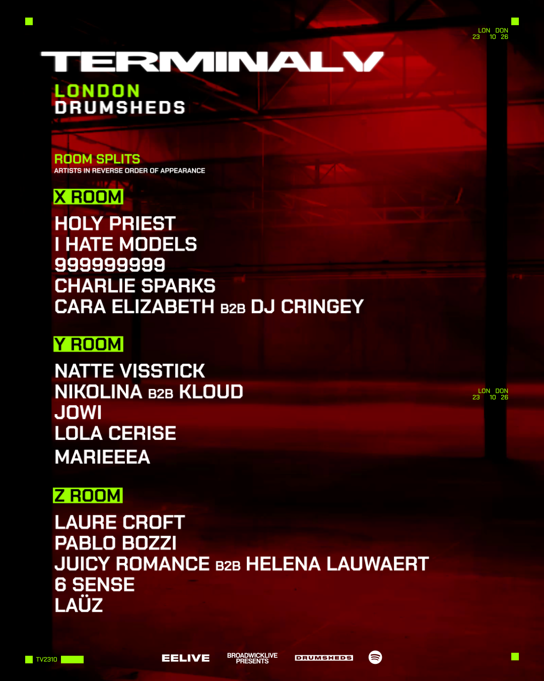 Terminal V London w/ I Hate Models, Charlie Sparks, 999999999