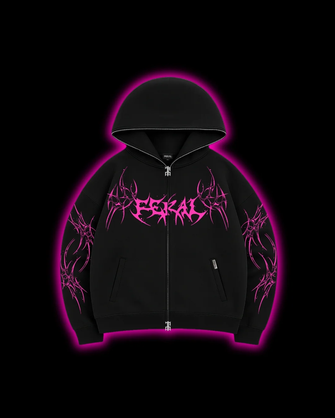ROGUE ZIP HOODIE NEON PINK
